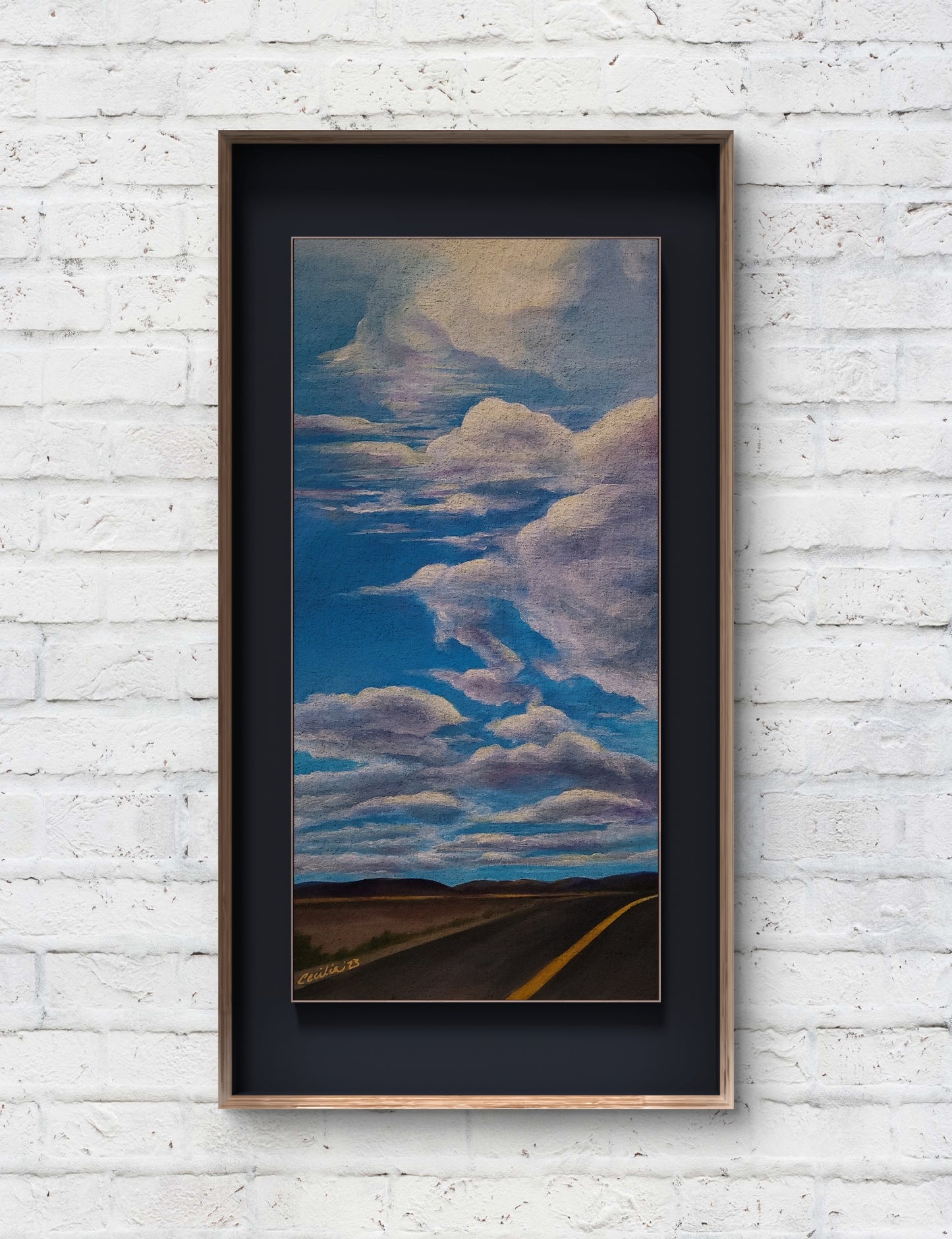 The Road to Vegas: Death Valley, 10x20 Original Acrylic on canvas
