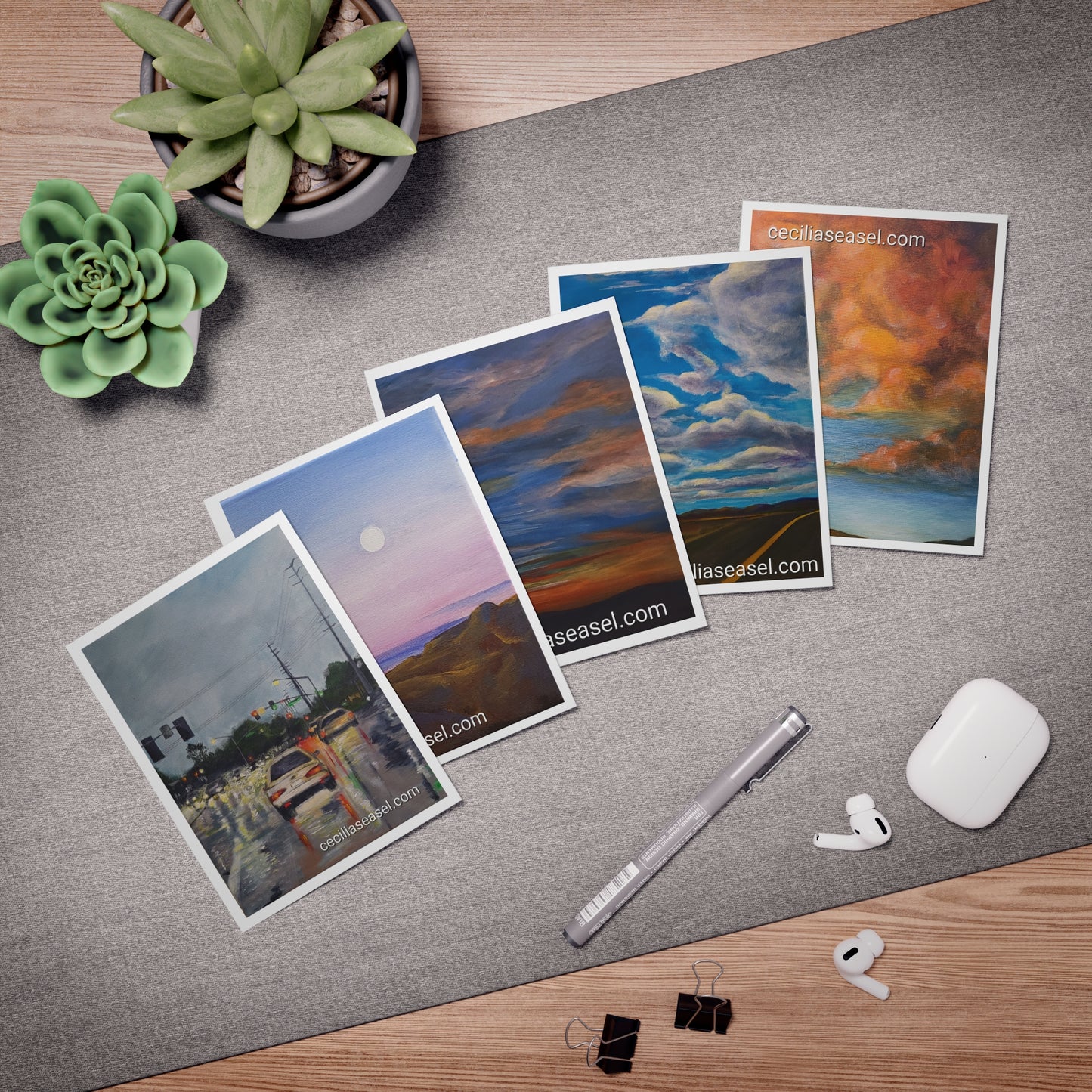 Cecilia's artwork printed on Multi-Design Greeting Cards (5-Pack)