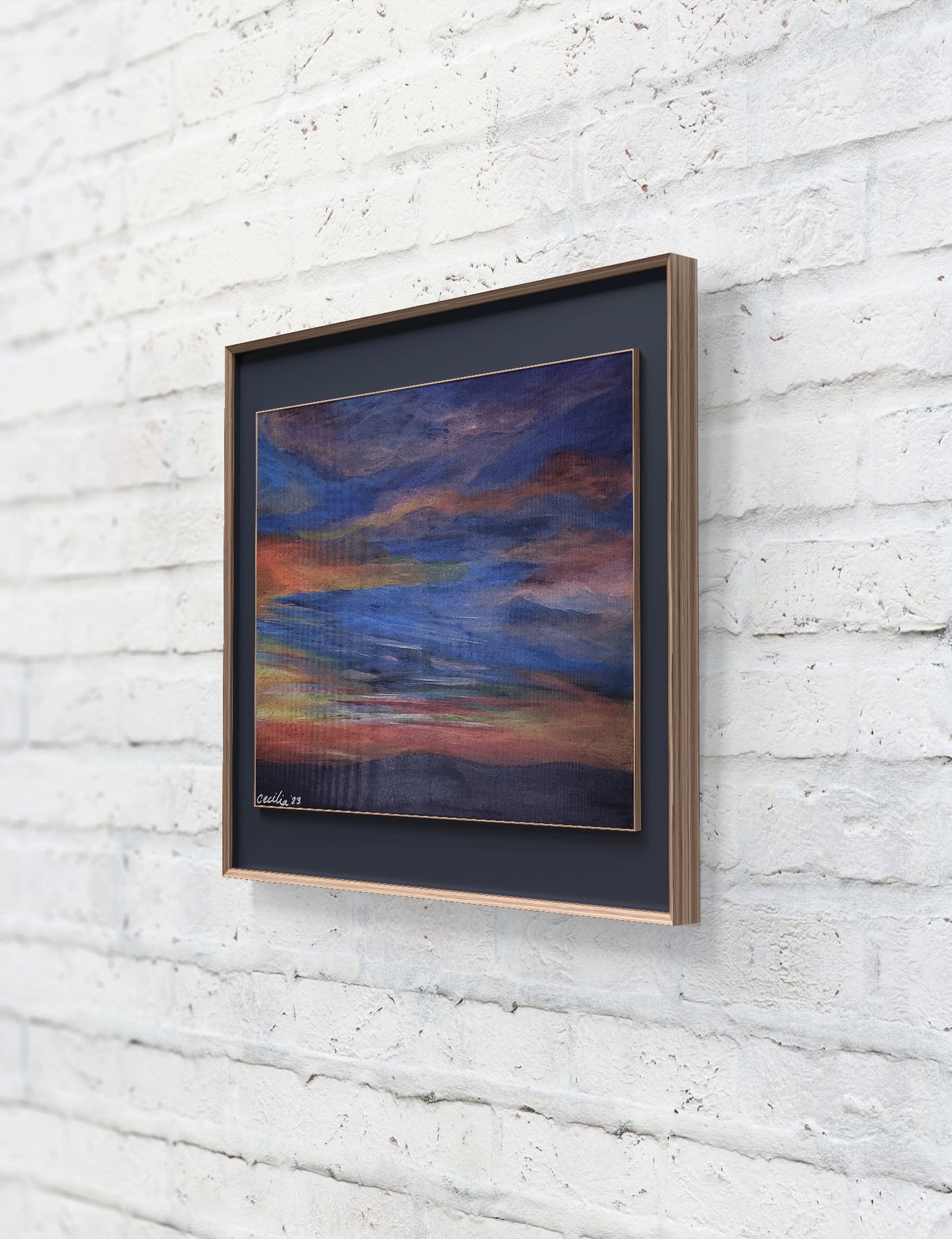 Sunset in Wine Country, 20x16 Original Acrylic on canvas