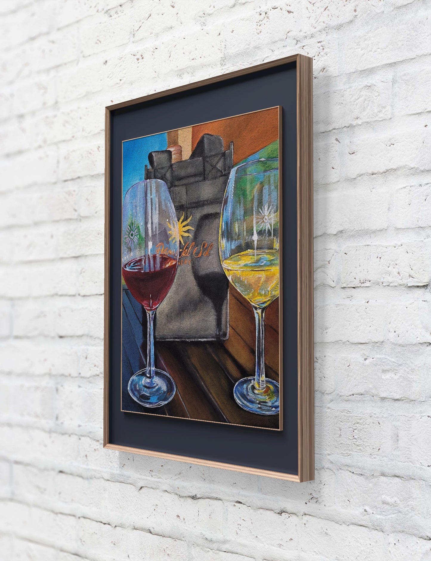 Red or White Wine?, 11x14 Original Acrylic on canvas