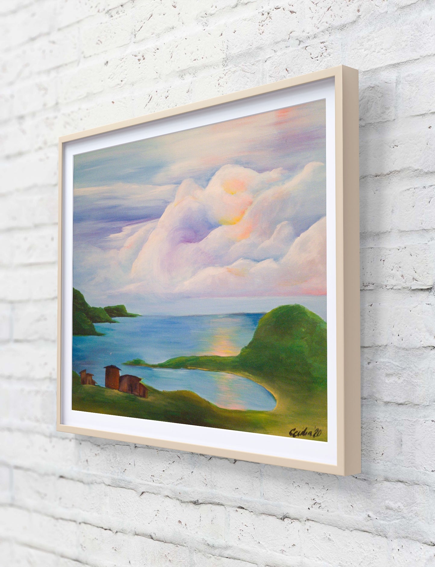 Clouds in Acapulco, 20x16 Original Acrylic on canvas