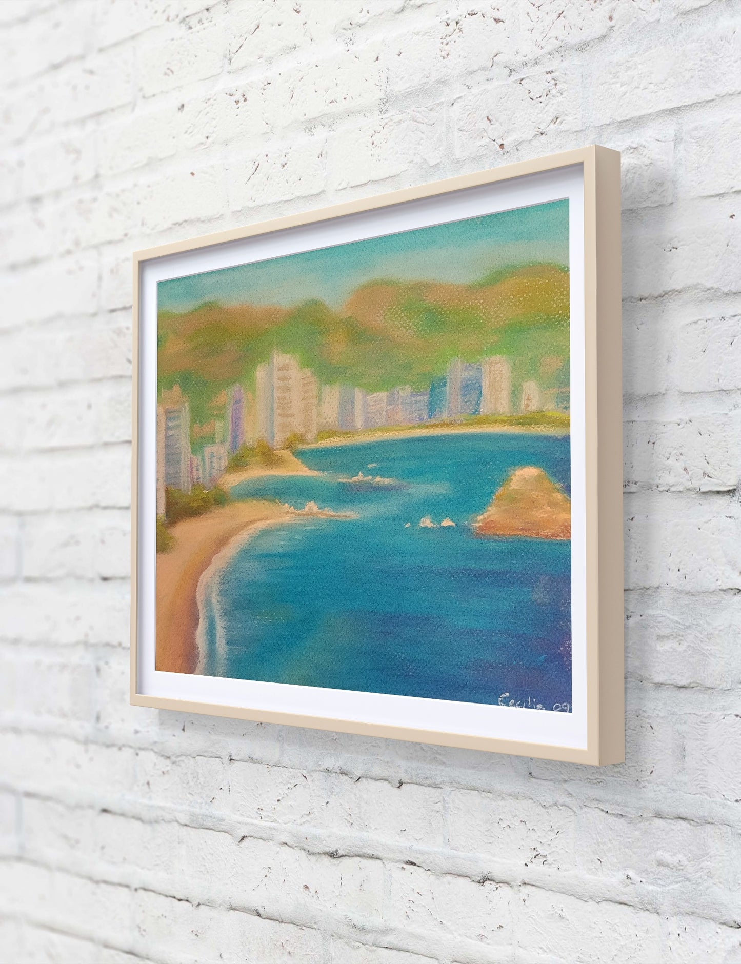 Acapulco 2, 11x8.5, Original pastel on paper