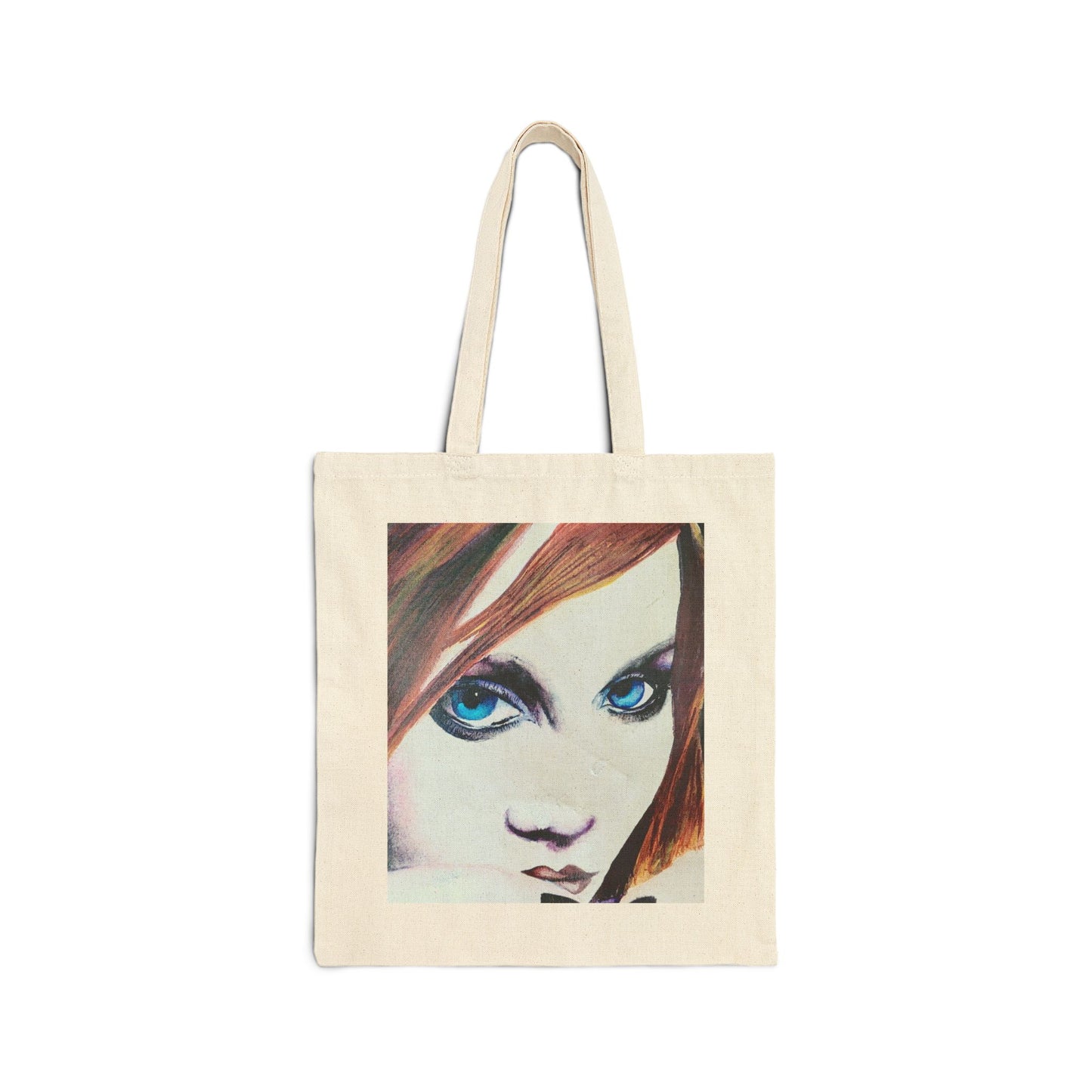 Blue eyes design - Cotton Canvas Tote Bag