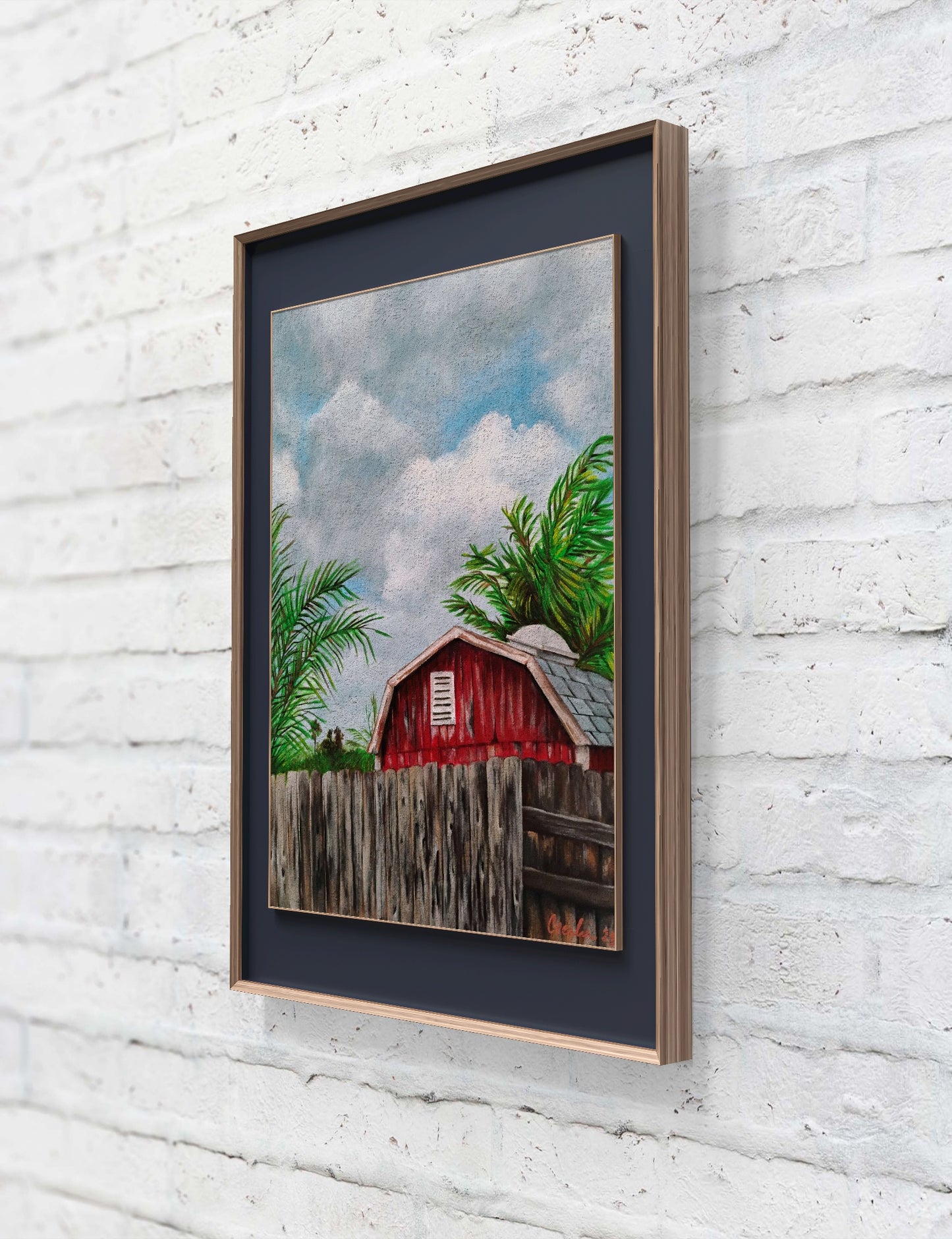 The Red Barn, 11x14 Original Acrylic on canvas