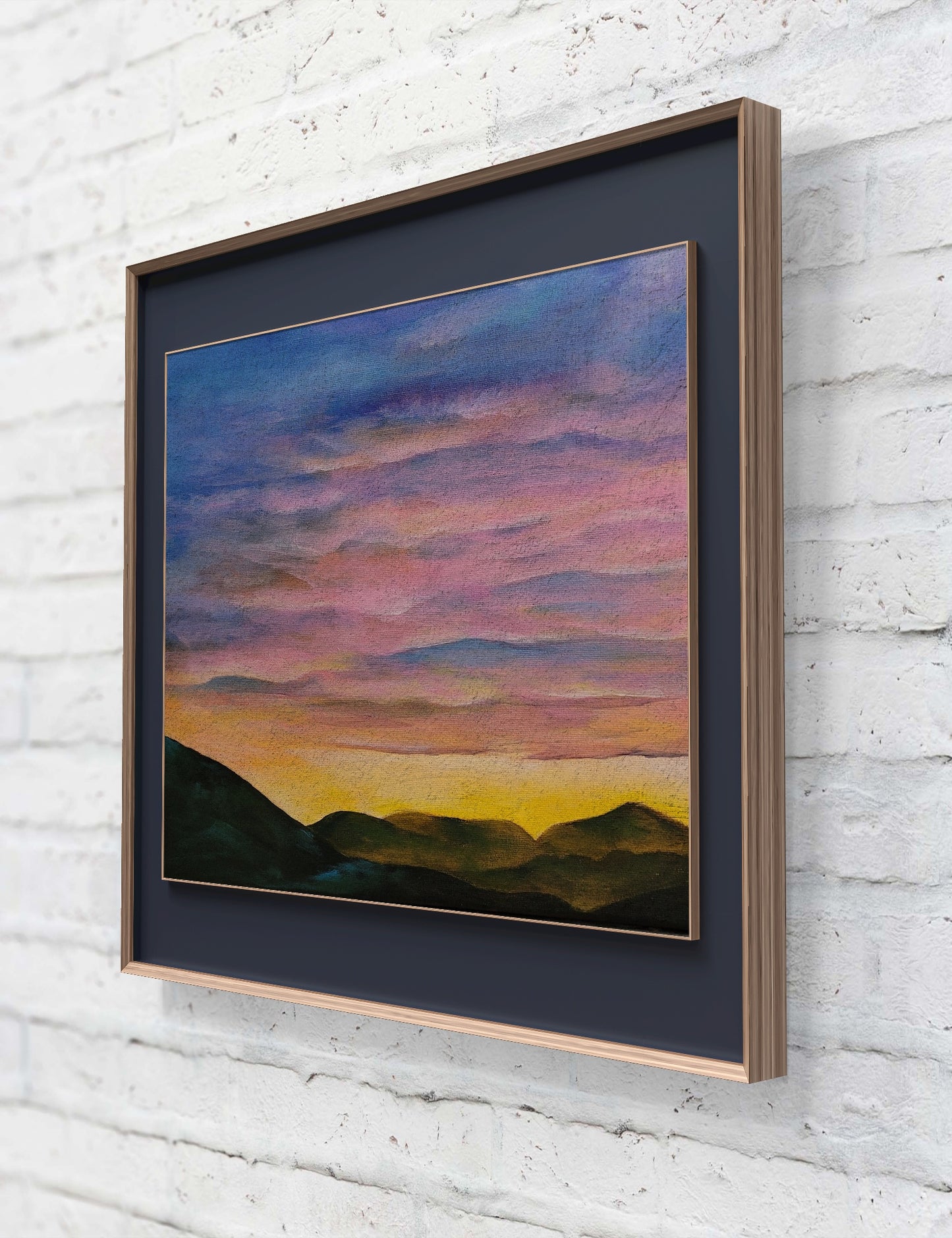 Wine Country Sunsets, 14x11 Original Acrylic on canvas