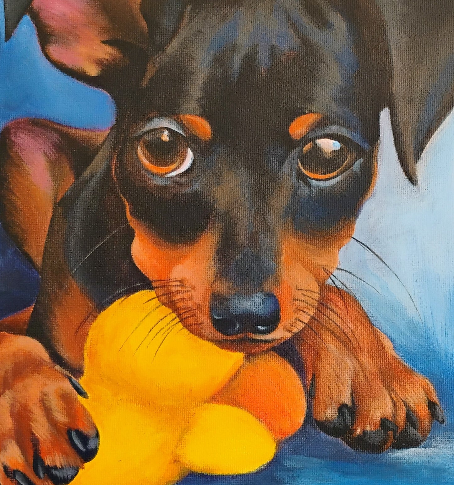 Pluto, 11x14 Original Acrylic on canvas