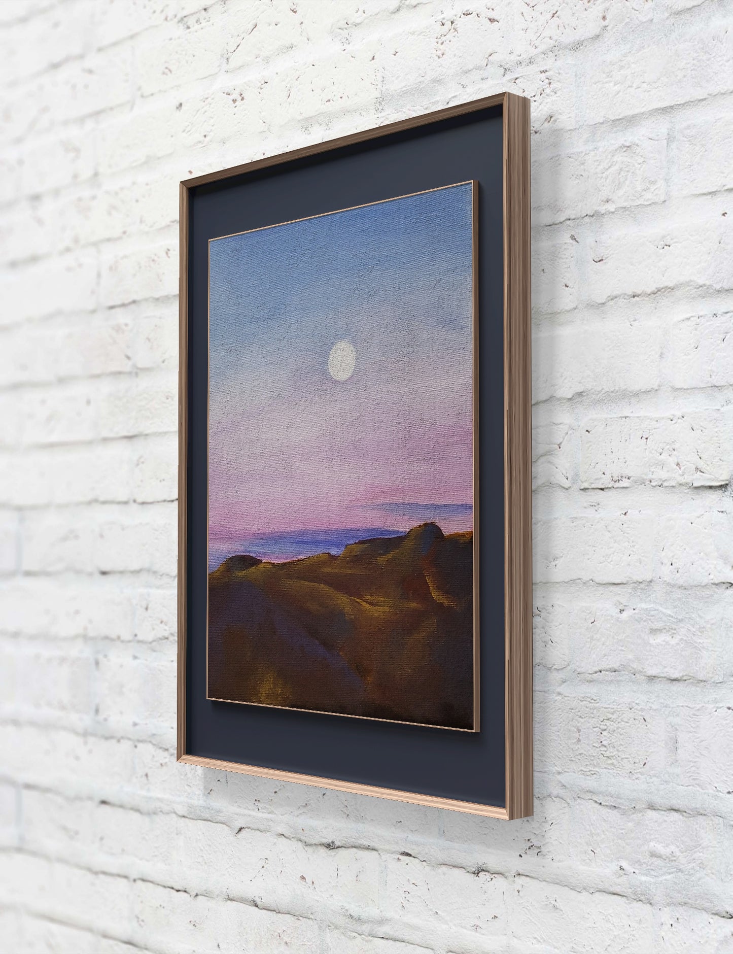 Goodnight Moon, 8.5x11 Original Acrylic on canvas