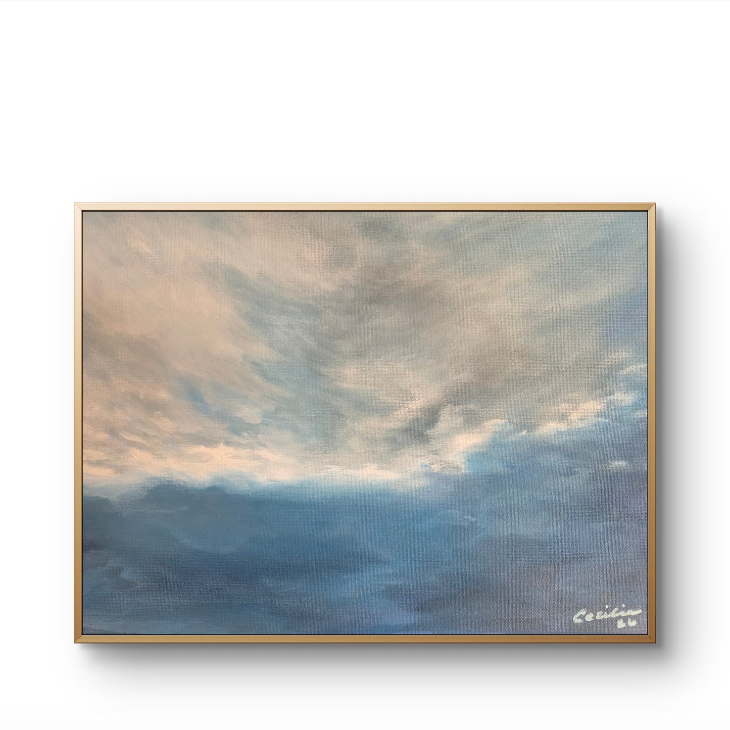 Find the Light through the Clouds, 14x11 Original Acrylic on canvas