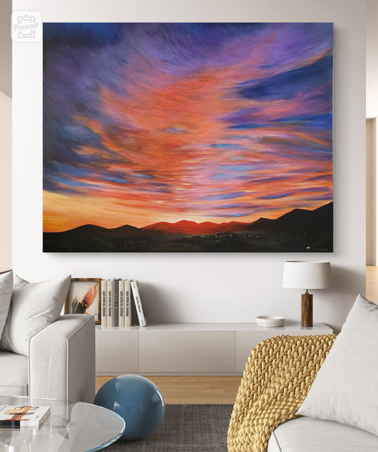 Vegas Sunrise, 48x60x1.5 Original Acrylic on canvas