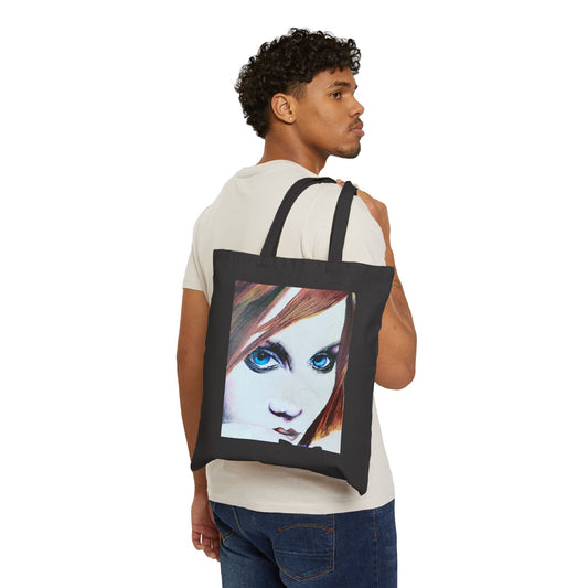 Blue eyes design - Cotton Canvas Tote Bag