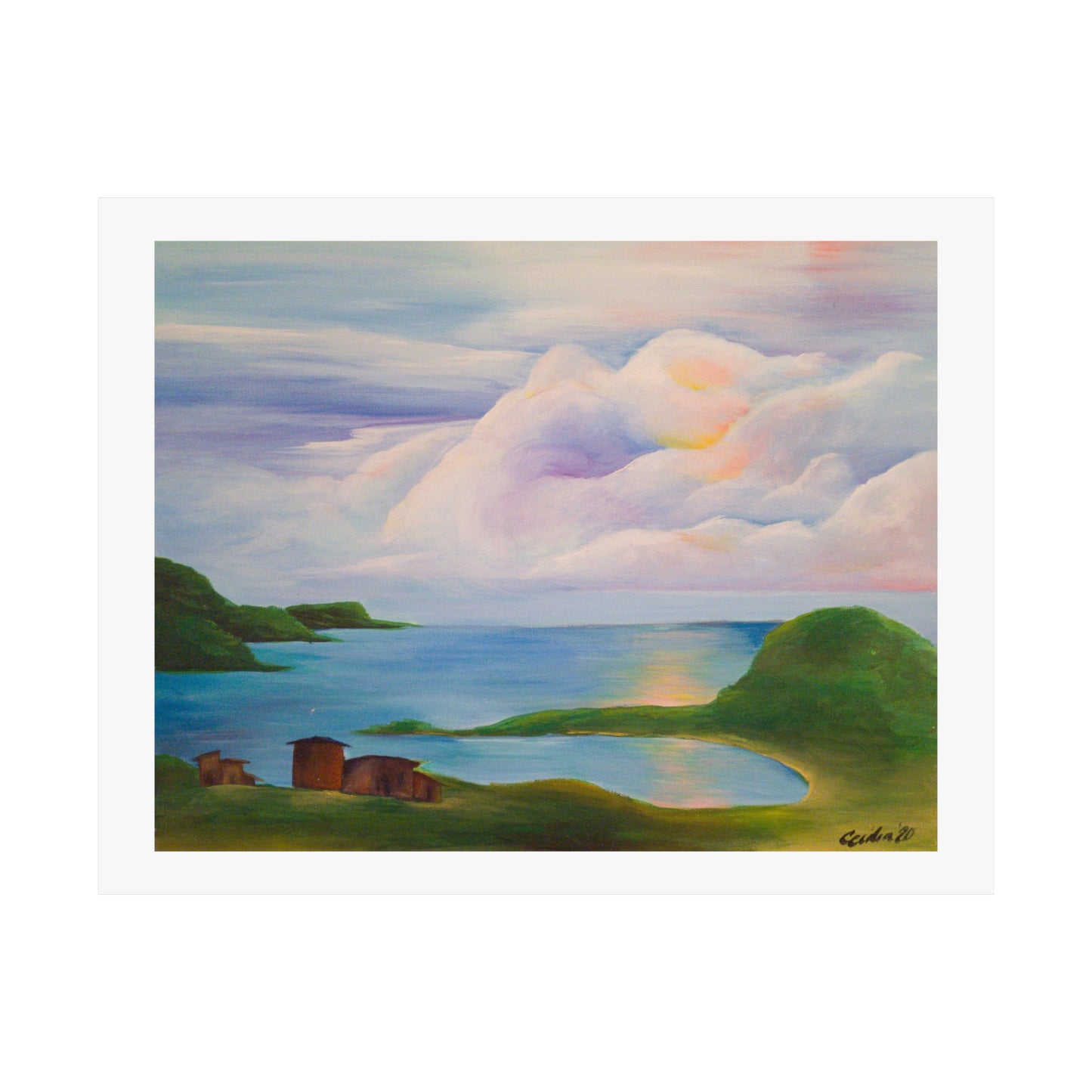 Clouds in Acapulco, Acrylic on canvas, Matte Print