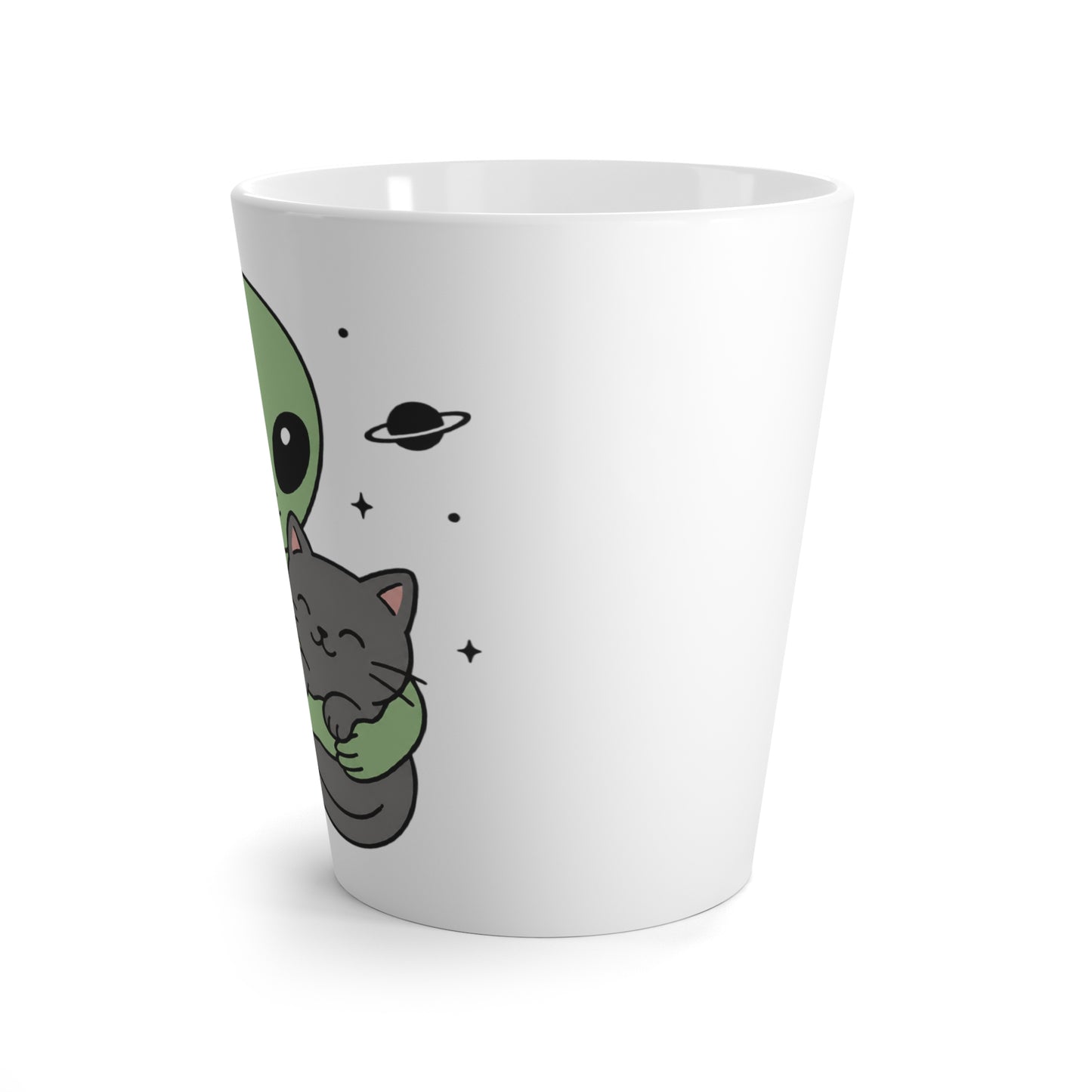 Alien Cat Mug, Cosmic Space Art Coffee Cup, Cute Alien Gift, Cat Lover Mug