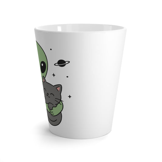 Alien Cat Mug, Cosmic Space Art Coffee Cup, Cute Alien Gift, Cat Lover Mug