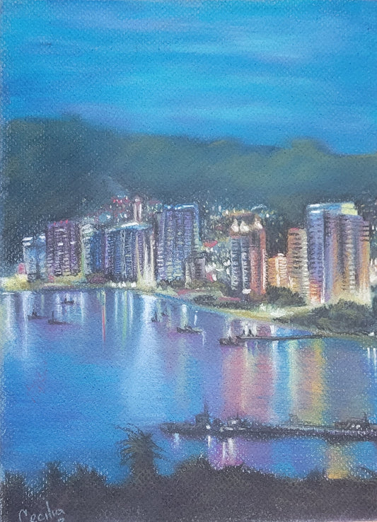 Acapulco 1, 8.5x11 Original pastel on paper