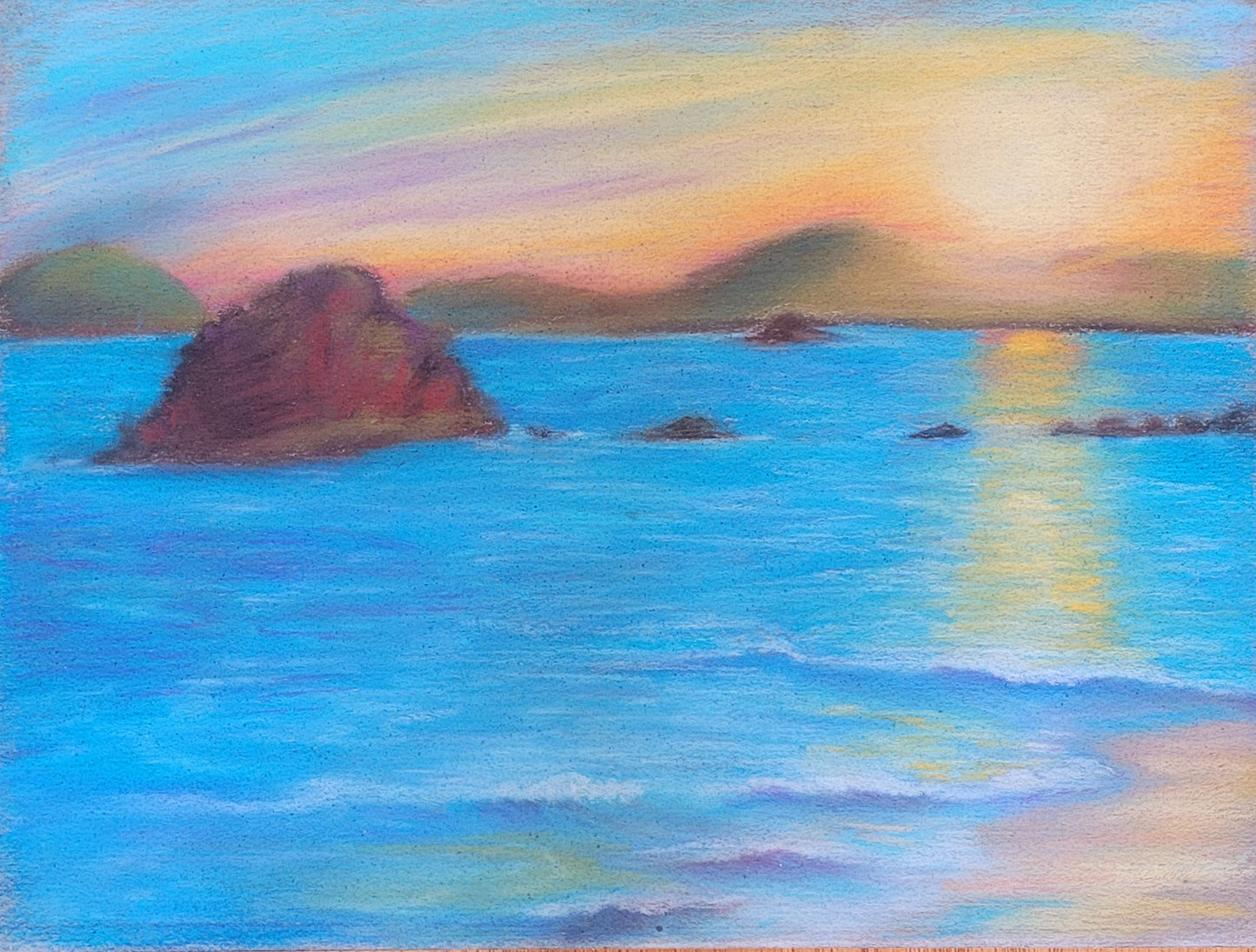 Acapulco 4, 11x8.5, Original pastel on paper