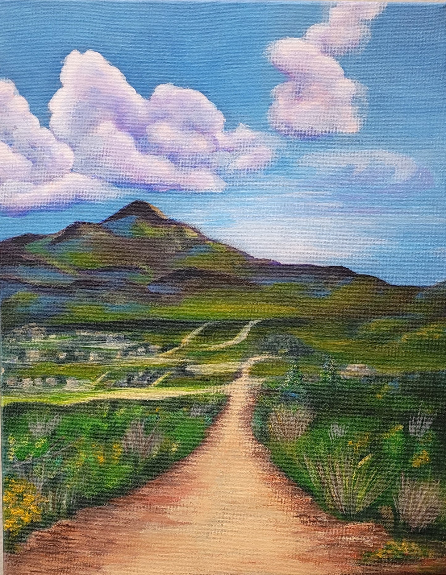 The Road to Anza, 11x14 Original Acrylic on canvas