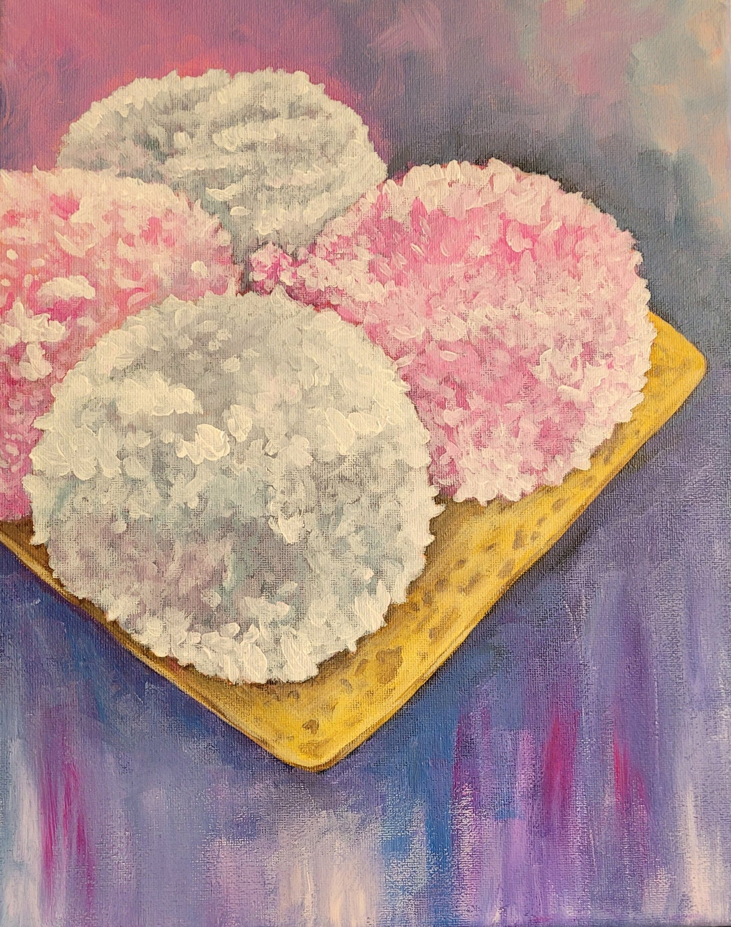 Sponch Marshmallow Cookies, 11x14 Original Acrylic on canvas