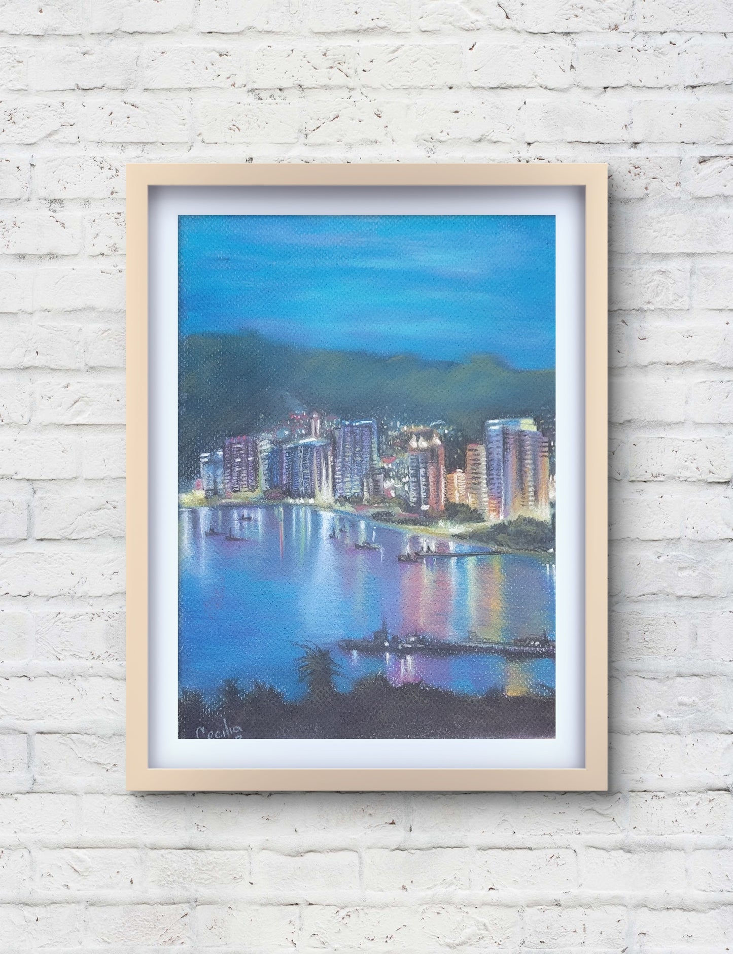 Acapulco 1, 8.5x11 Original pastel on paper