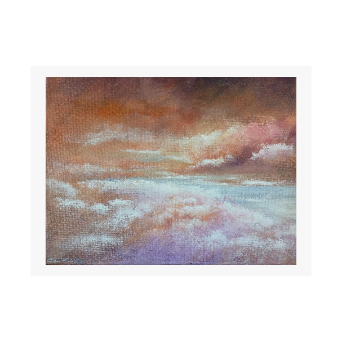 Cotton Candy Clouds, Acrylic on canvas, Matte Print