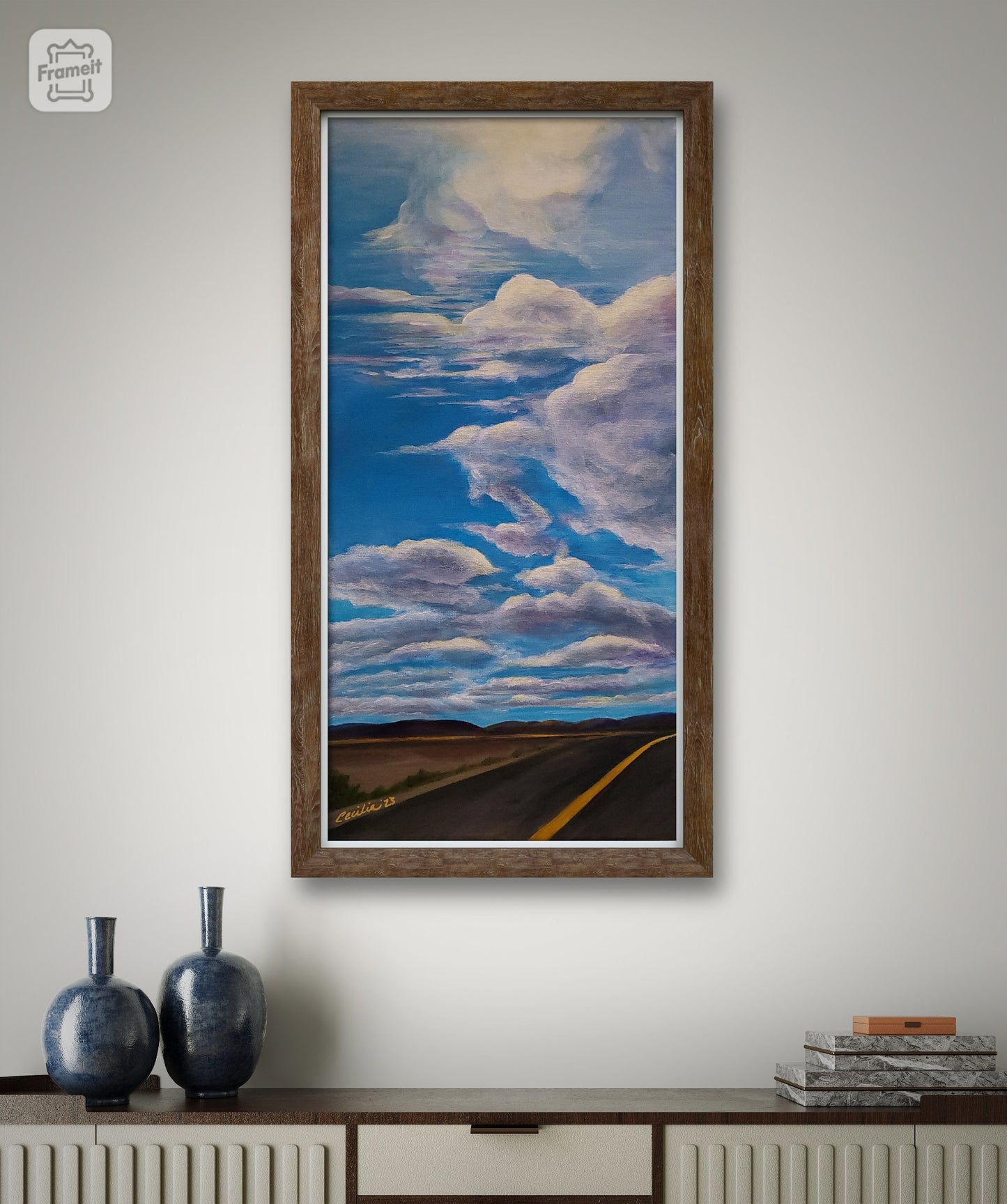 The Road to Vegas: Death Valley, 10x20 Original Acrylic on canvas