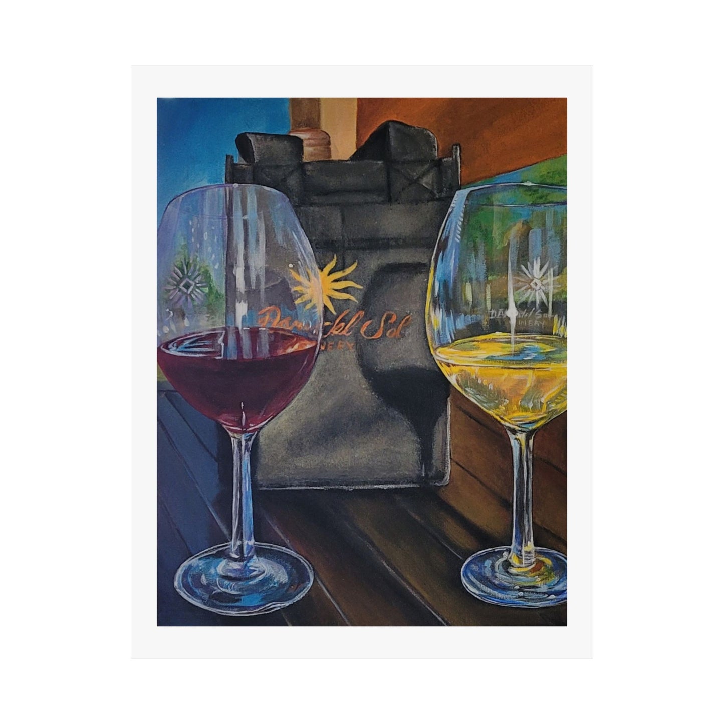 Red or White Wine, Matte Print
