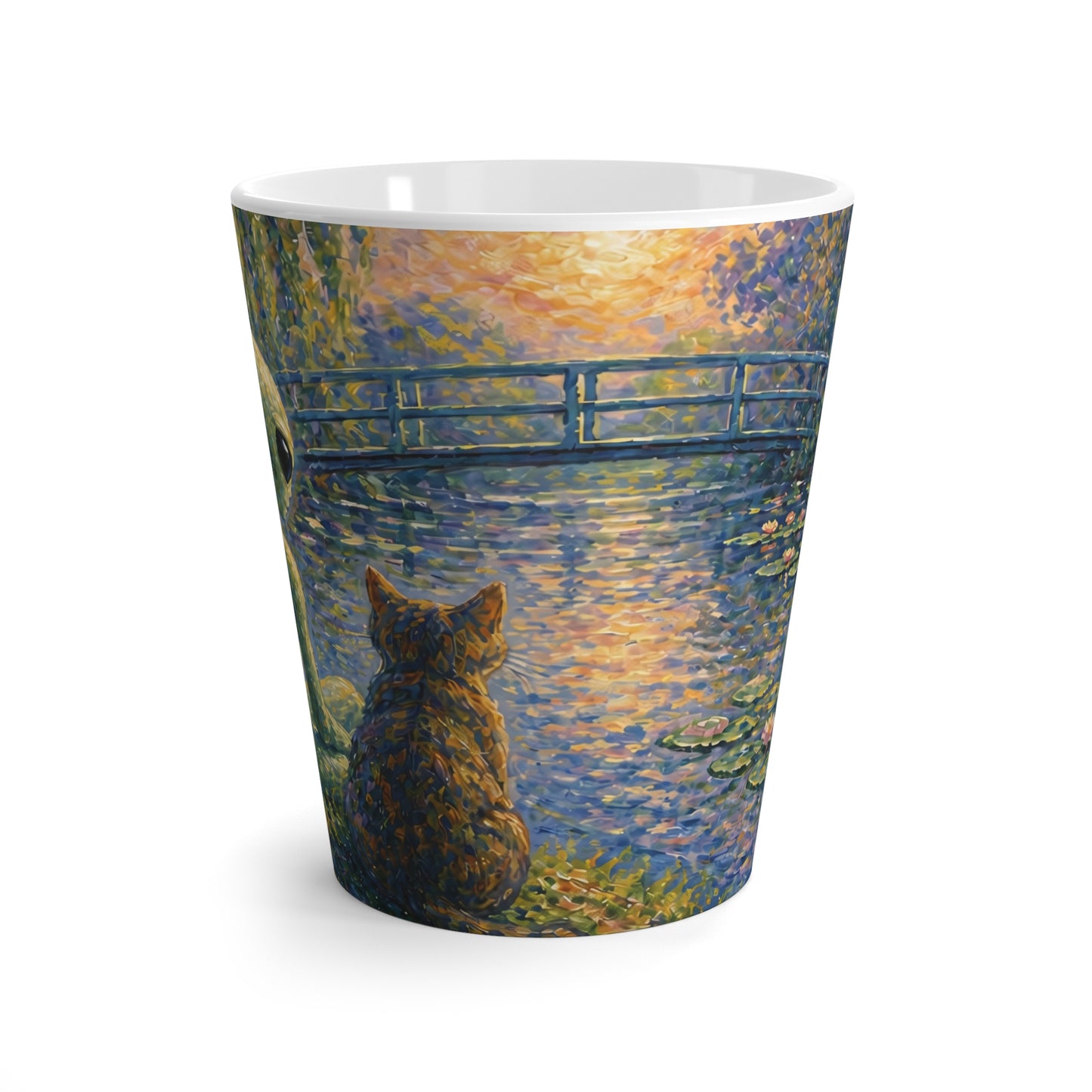 Cosmic Monet Cat Mug, Alien Art Coffee Cup, Unique Space Lover Gift