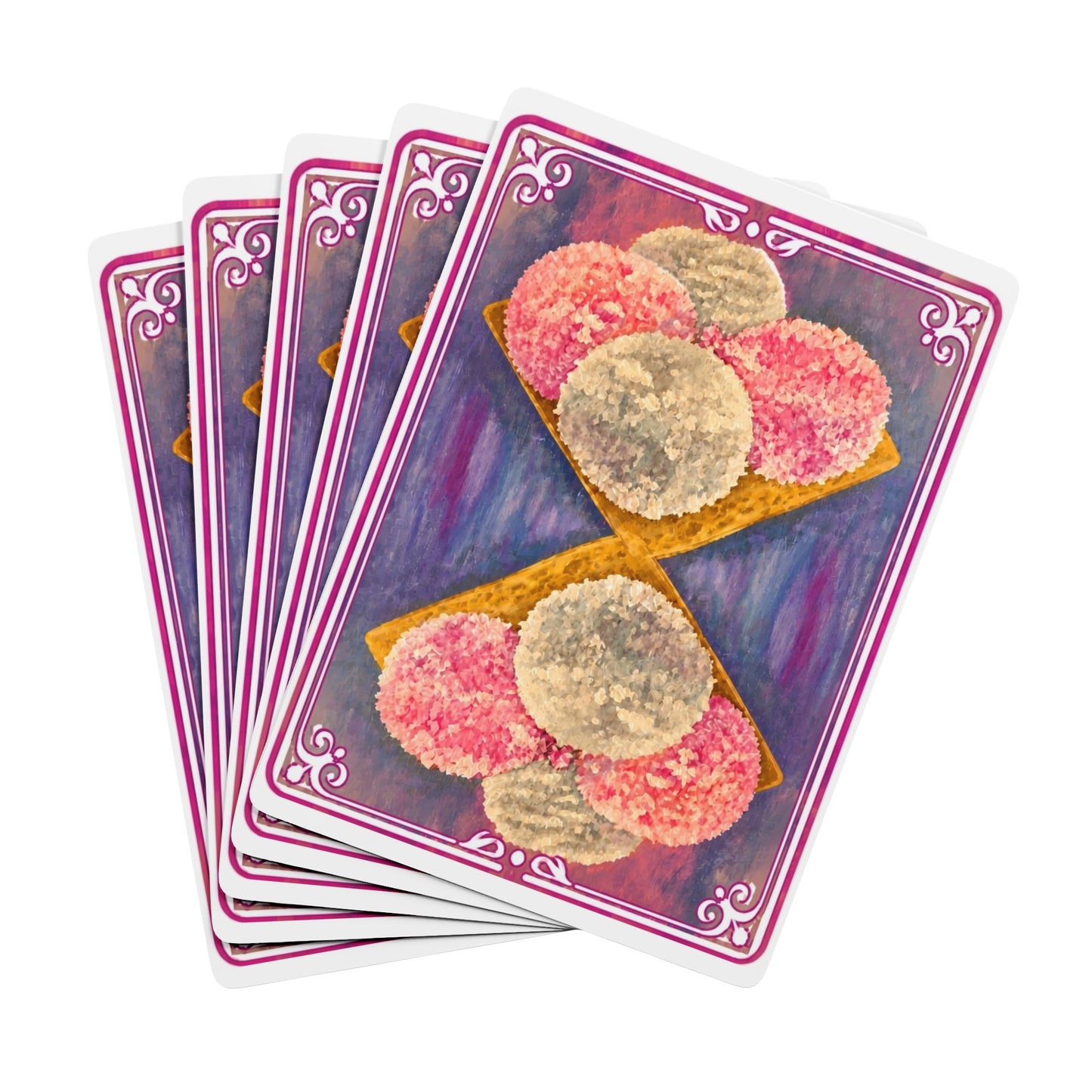 Sponch Marshmallow Cookies Poker Playing Cards — Bright, Fun Original Art