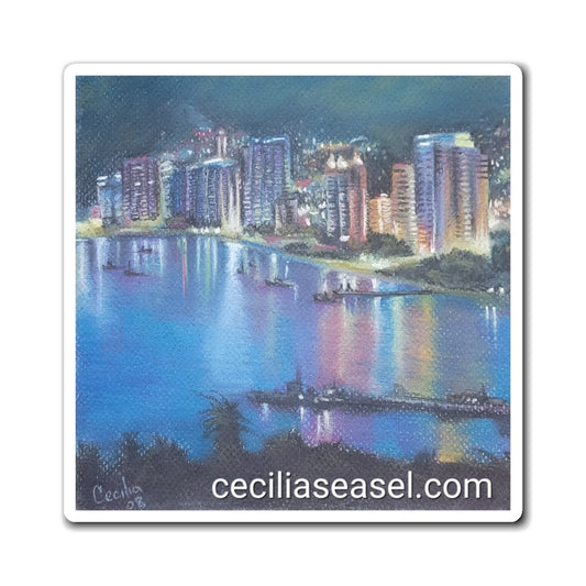 Cecilia's fine arts Magnets, Acapulco City Lights