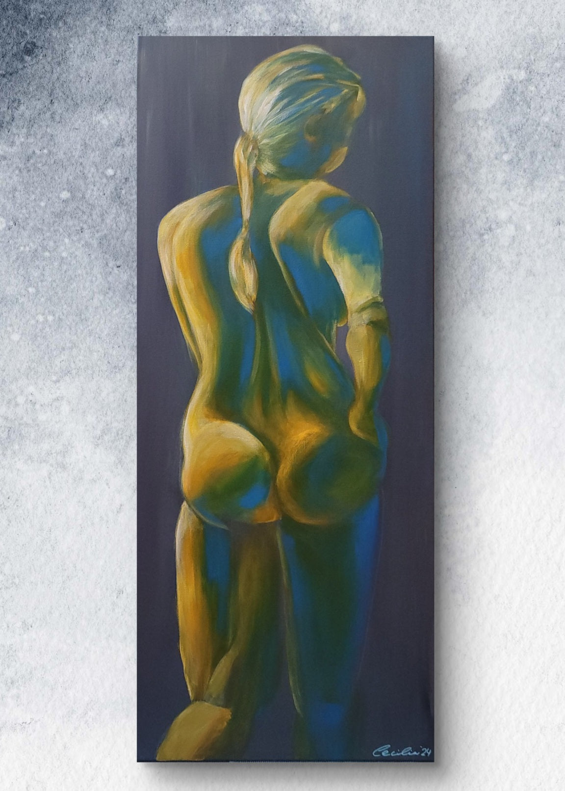 Womans Beauty, 15x30x1.5 Original Acrylic on canvas